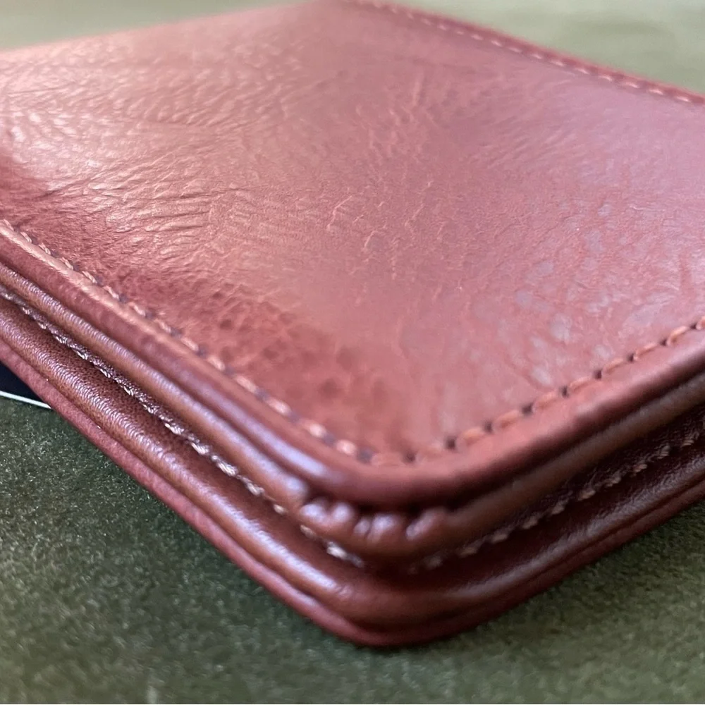 NEW PX Brown Bi-fold Vegan Wallet